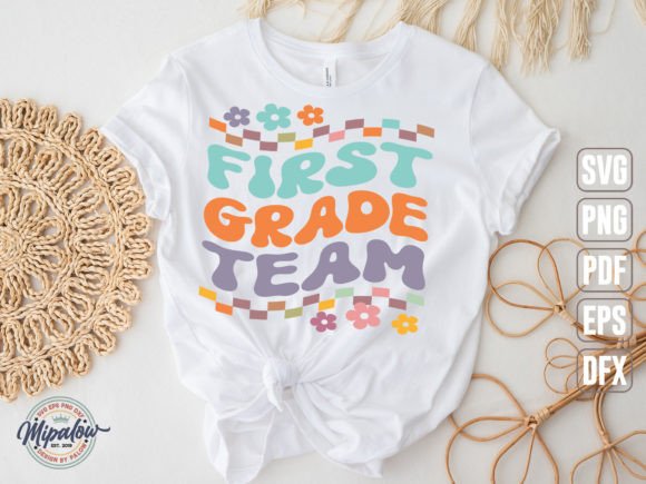 A Brand Designer Reviews First Grade Team Svg, Wavy Text.