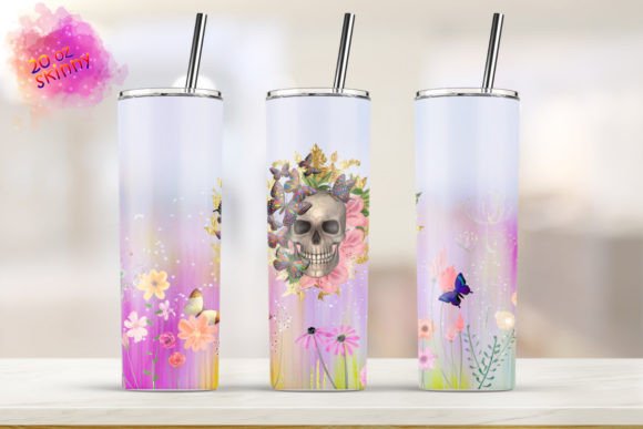 A Brand Designer's Review of the 20oz Skinny Tumbler Skull Butterfly Graphics