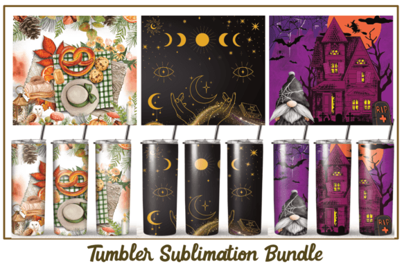 A Graphic Designer's Review of the Halloween Fall Tumbler Wrap Bundle for Real Client Projects