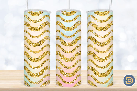 A Practical Review of the Gold Glitter Stripe Pastel Tumbler Wrap
