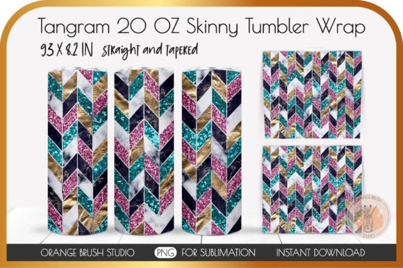 Evaluating Chevron Tangram Glitter Graphics for Crafts Business Branding