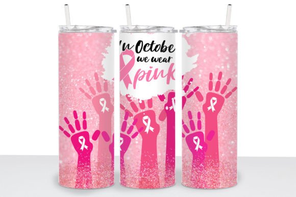 Graphic Templates Review: October Pink Breast Cancer Tumbler Wrap