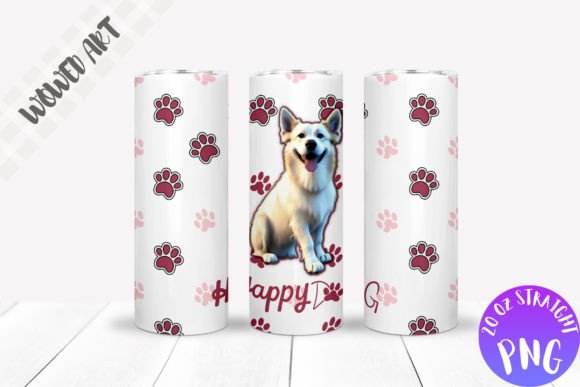 Happy Dog Tumbler Graphics for Crafts & Branding