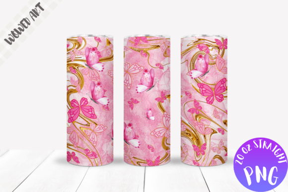 How a Pink Butterfly Tumbler Graphic Can Elevate Crafts Brands