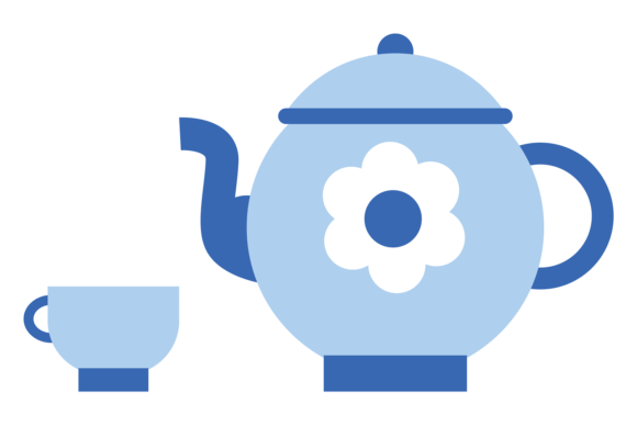 How This Tea Set Icon Elevates Editorial Graphics and Illustrations
