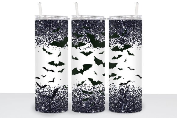Professional Graphics and Print Templates for Halloween Bats Tumbler Branding
