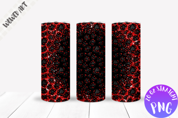 Red Leopard Tumbler Wrap: A Graphic Asset for Crafts and Editorial Publishing