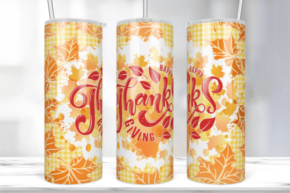 Reviewing a Thanksgiving Tumbler Graphic Design Asset